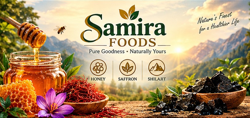 Samina Foods natural product collection concept